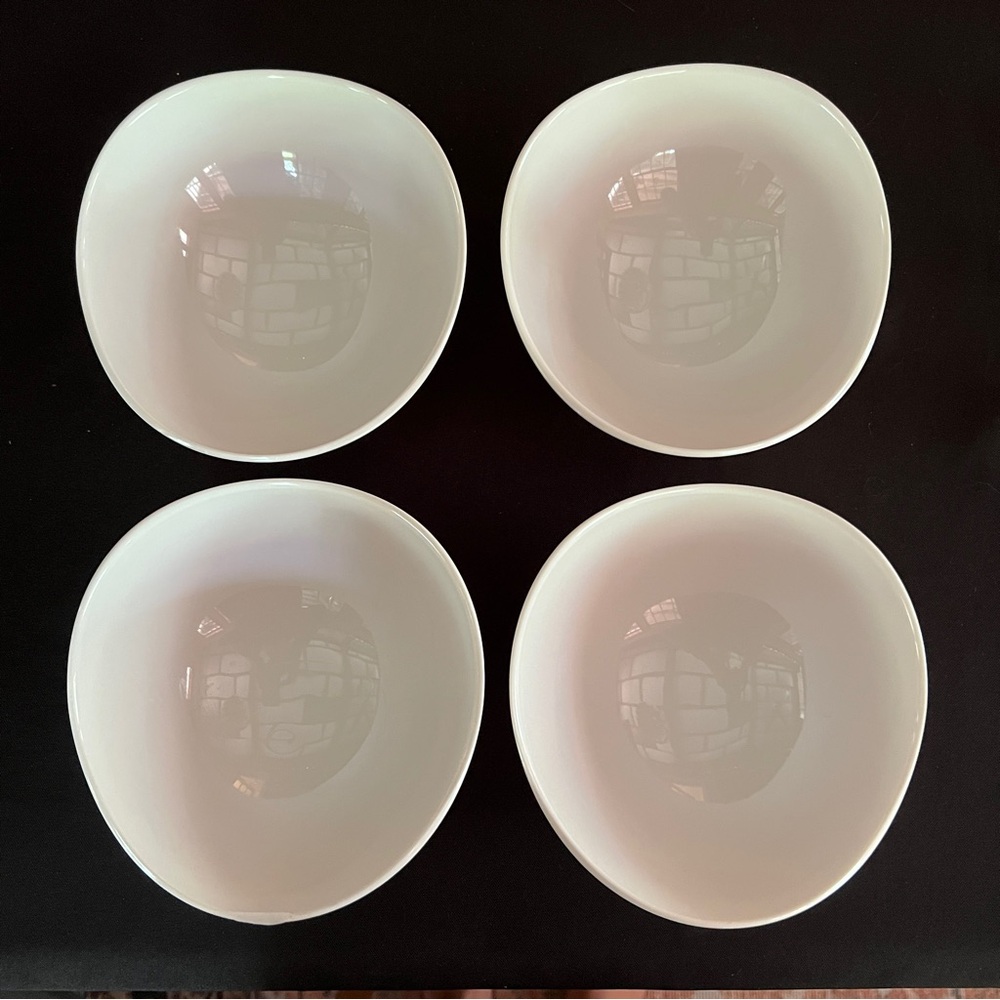 Elegant Cream Melamine Salad Bowl Set of 4